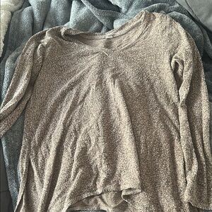 Cream Relaxed Long Sleeve Blouse